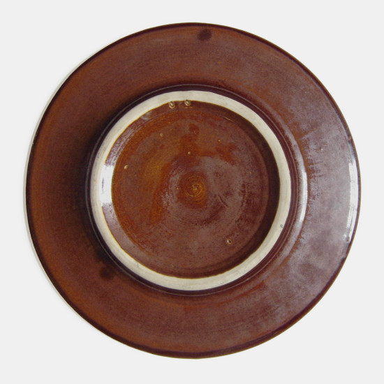 1960s pottery dish with Scandinavian birds motif