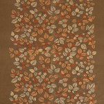 Swedish midcentury modern autumn leaves vintage cotton canvas 1970s