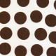 Irish Linen Mills Capri brown polka dots tea towel 1970s