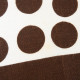 Irish Linen Mills Capri brown polka dots tea towel 1970s