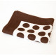 Irish Linen Mills Capri brown polka dots tea towel 1970s