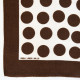 Irish Linen Mills Capri brown polka dots tea towel 1970s