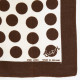 Irish Linen Mills Capri brown polka dots tea towel 1970s