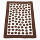 Irish Linen Mills Capri brown polka dots tea towel 1970s