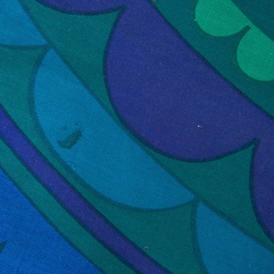 Circular flower print large tablecloth made in Sweden 1960s/1970s