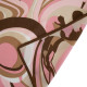 Vintage headscarf with psychedelic design in pinks and browns, 1960s
