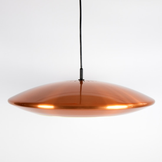 Copper Diskos pendant light by Jo Hammerborg for Fog & Mørup, 1960s