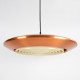 Copper Diskos pendant light by Jo Hammerborg for Fog & Mørup, 1960s