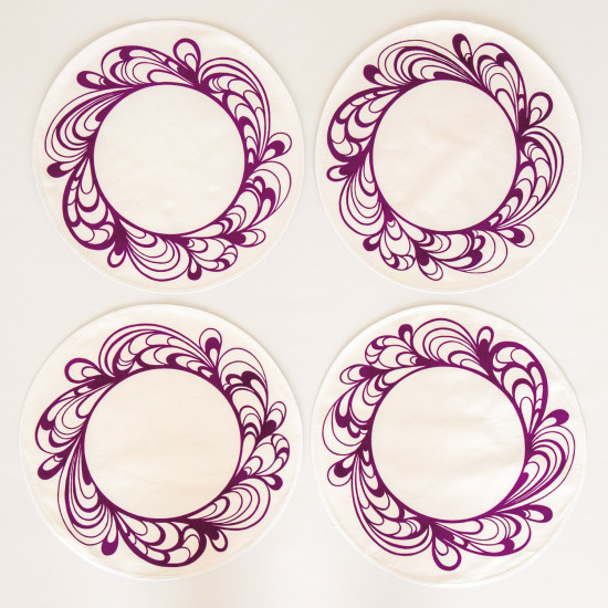 Four tablemats designed by Dorthe Bruun Rasmussen for Laurids Lønborg