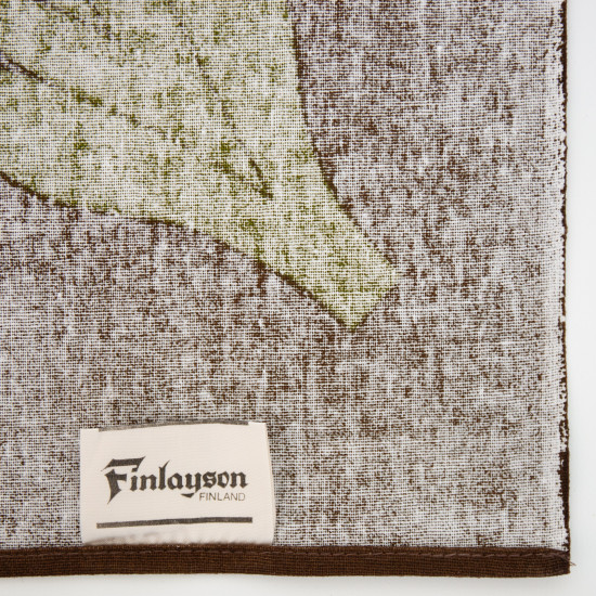 Finlayson of Finland vintage vivid flower design square tablecloth 1970s