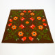 Finlayson of Finland vintage vivid flower design square tablecloth 1970s