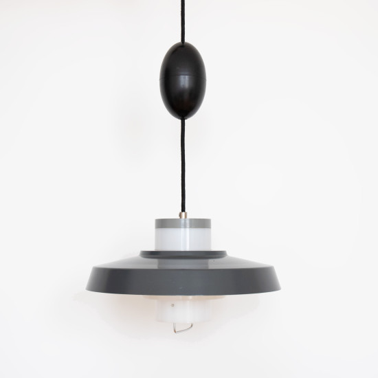 Danish 1950s midcentury modern P528 pendant light by Bent Karlby for Lyfa
