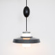 Danish 1950s midcentury modern P528 pendant light by Bent Karlby for Lyfa