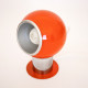 Orange and chrome ball lamp made in Italy 1970s