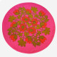 Oval 60s/70s tablecloth huge vibrant flowers