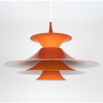 Orange Radius pendant light designed by Erik Balslev for Fog & Mørup  