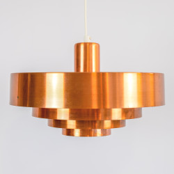 Roulet copper pendant light by Jo Hammerborg for Fog & Morup, late 50s