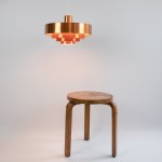 Roulet copper pendant light by Jo Hammerborg for Fog & Morup, late 50s