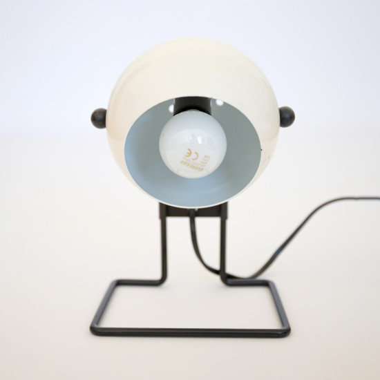 White 1970s Abo Randers Stat Danish ball lamp