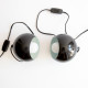Black Mag ball light pair by Abo Randers/Lyfa of Denmark, 1970s