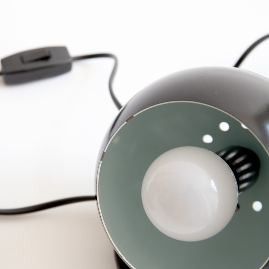 Black Mag ball light pair by Abo Randers/Lyfa of Denmark, 1970s