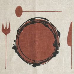 Danish midcentury modern art print silkscreen tablemats