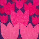 Swedish jute/hessian 1960s/70s magenta tulips table runner fabric unused