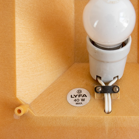 Kvadrille wall, table or shelf lamp designed by Bent Karlby for Lyfa, 1960s