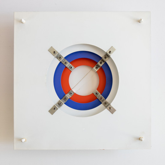 Kvadrille wall, table or shelf lamp designed by Bent Karlby for Lyfa, 1960s