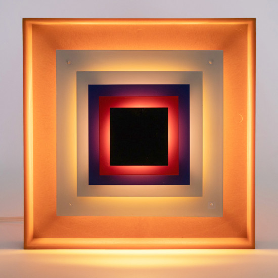 Kvadrille wall, table or shelf lamp designed by Bent Karlby for Lyfa, 1960s