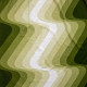 Geometric green spectrum curved zigzag design curtains pair, Danish 1970s