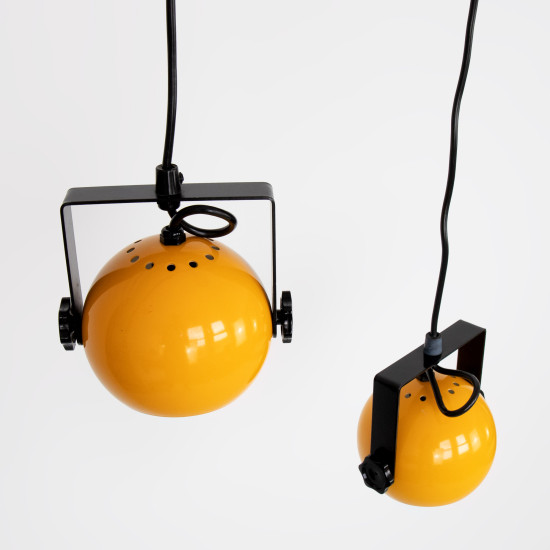 Space-age hanging ball lamps by Abo Randers of Denmark, 1970s