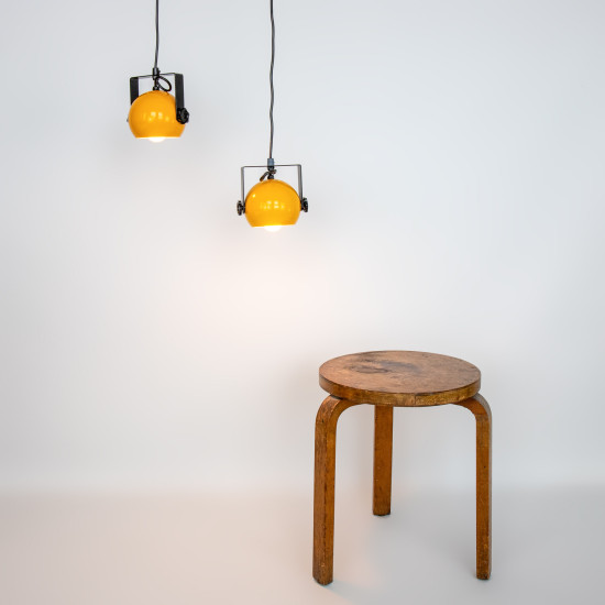 Space-age hanging ball lamps by Abo Randers of Denmark, 1970s