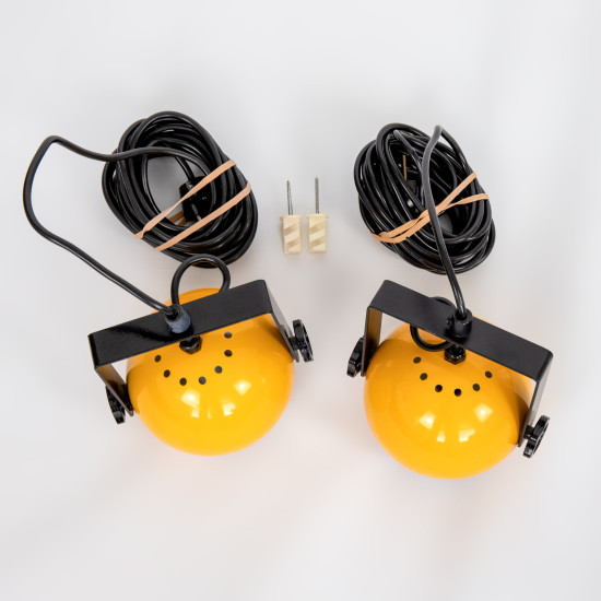 Space-age hanging ball lamps by Abo Randers of Denmark, 1970s