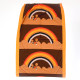 Tampella of Finland Sateensaari red yellow orange rainbow textile 1970s 