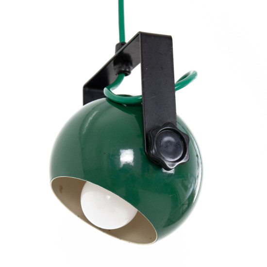 Green space-age hanging ball lamp by Abo Randers of Denmark, 1970s