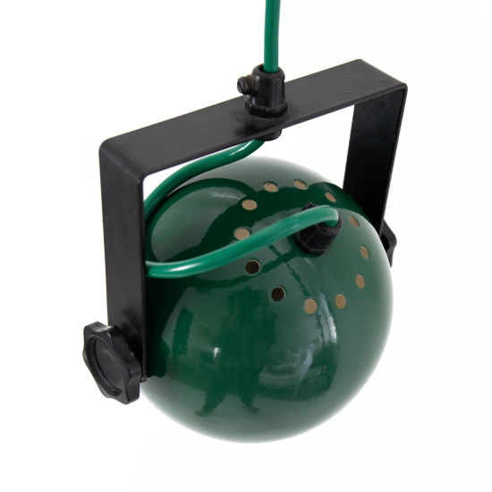 Green space-age hanging ball lamp by Abo Randers of Denmark, 1970s