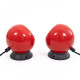 Red Mag ball light pair by Abo Randers of Denmark, 1960s