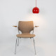 Danish space-age ball pendant light in glossy red, 1960s