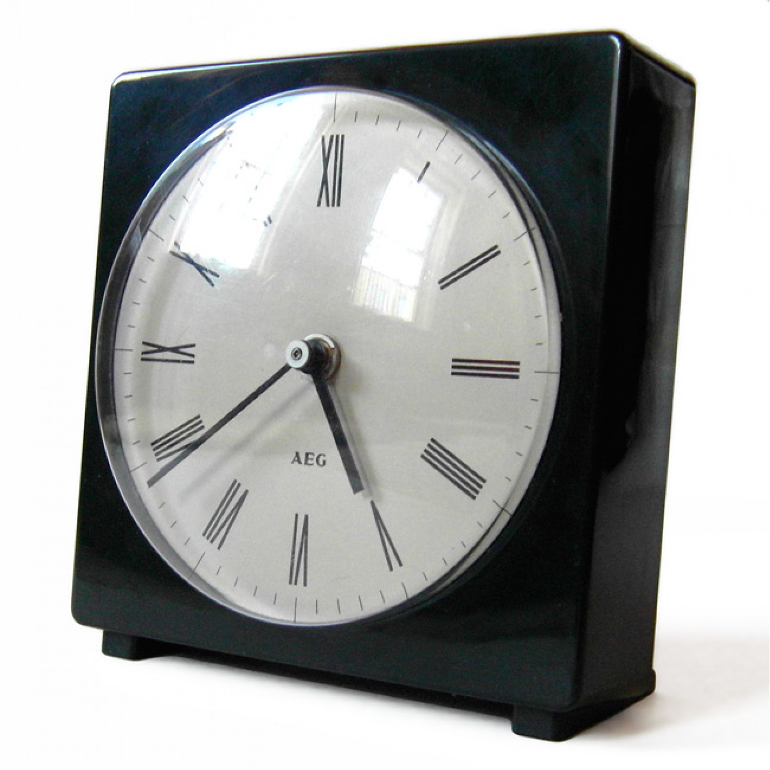 Vintage 1960 s retro deco style AEG mantel clock