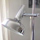 Bentler of Denmark twin-head chrome floor lamp