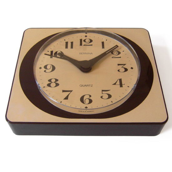 Vintage 1960s wall clock by Bernina of Germany