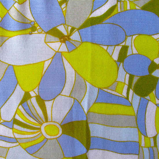 Pair of vintage curtains in acidic candy colours