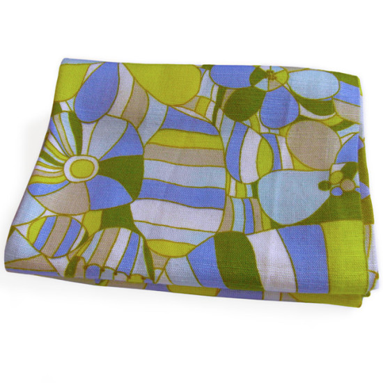 Pair of vintage curtains in acidic candy colours