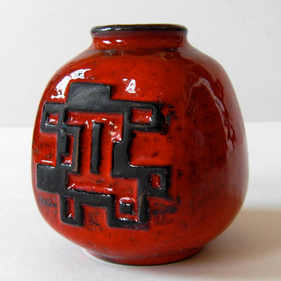 Red Carstens Tönnieshof vase West Germany