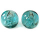 Signed hand-blown Danish art glass spheres
