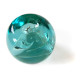 Signed hand-blown Danish art glass spheres