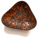 West German orange fat lava glaze pottery dish
