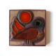Soholm ceramic bird tile by Noomi Backhausen