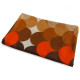 Single vintage curtain with retro pop circles design